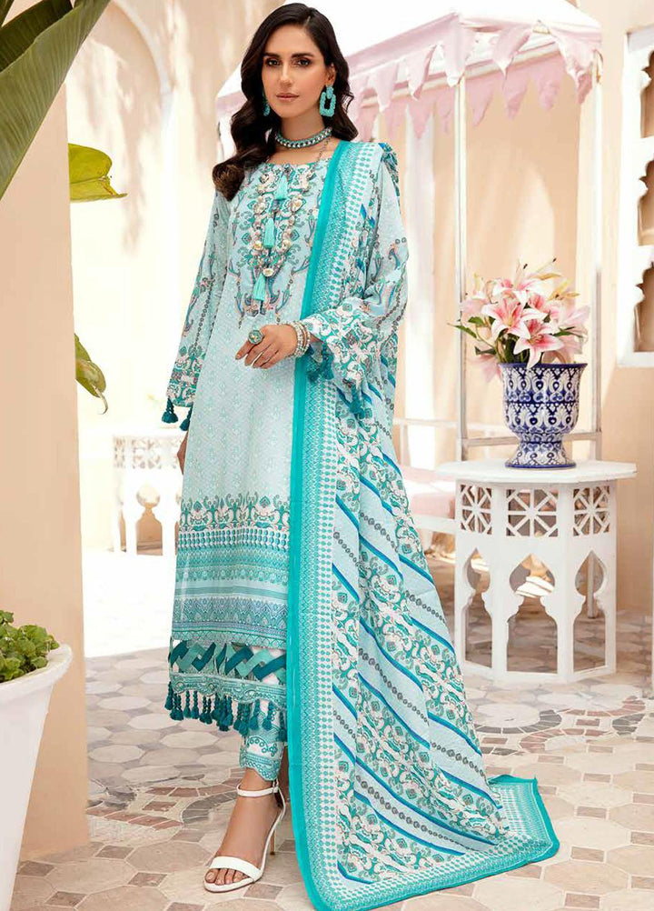 Tarz-e-Libas By Banafsheh Embroidered Lawn Suits Unstitched 3 Piece BF22TL BNT-06 - Summer Collection