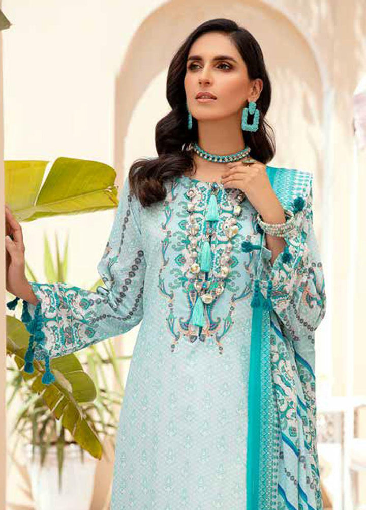 Tarz-e-Libas By Banafsheh Embroidered Lawn Suits Unstitched 3 Piece BF22TL BNT-06 - Summer Collection