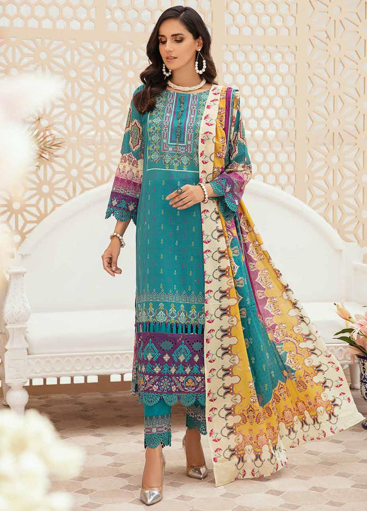 Tarz-e-Libas By Banafsheh Embroidered Lawn Suits Unstitched 3 Piece BF22TL BNT-10 - Summer Collection
