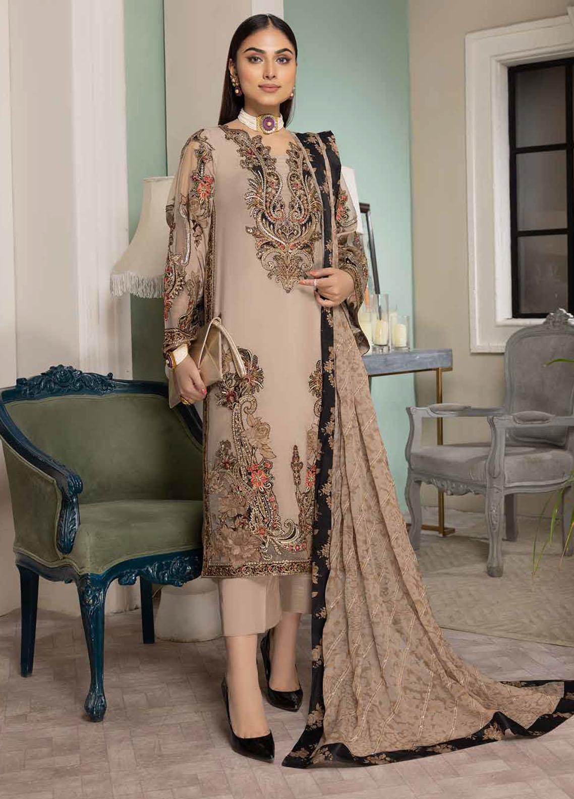 Vasal by Charizma Embroidered Chiffon Suits Unstitched 4 Piece CRZ25VC VSL25-29 - Formals Collection main image 1