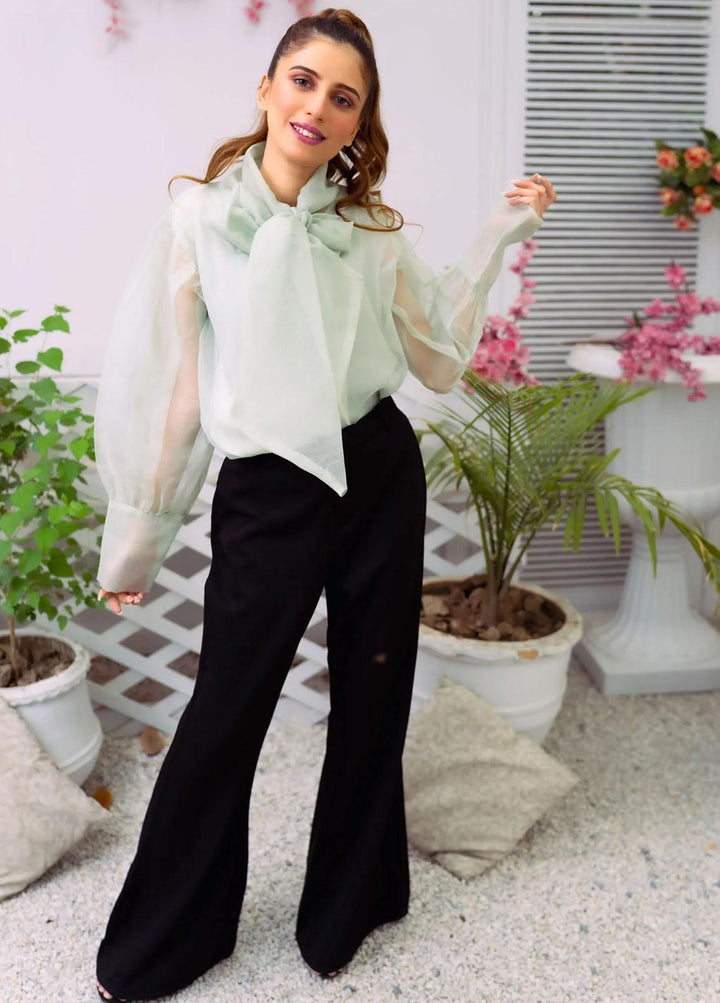 PSK Couture Pret Fancy Tissue 2 Piece Suit COOL MINT