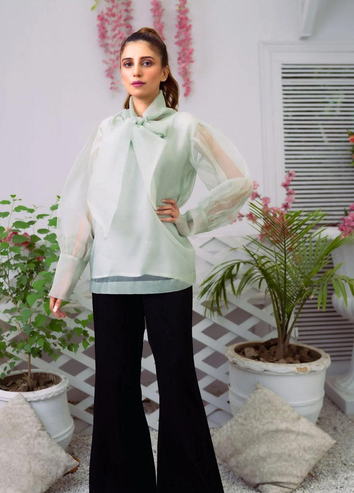 PSK Couture Pret Fancy Tissue 2 Piece Suit COOL MINT