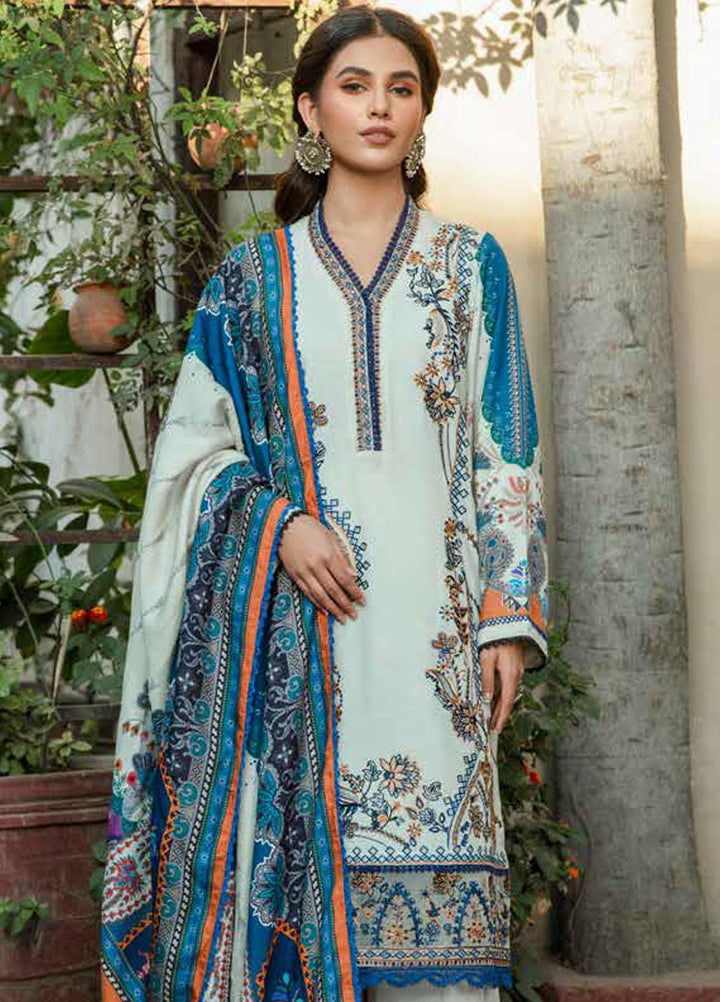 Tassawur By Florent Embroidered Karandi Suits Unstitched 3 Piece FL23T FL-3B - Winter Collection