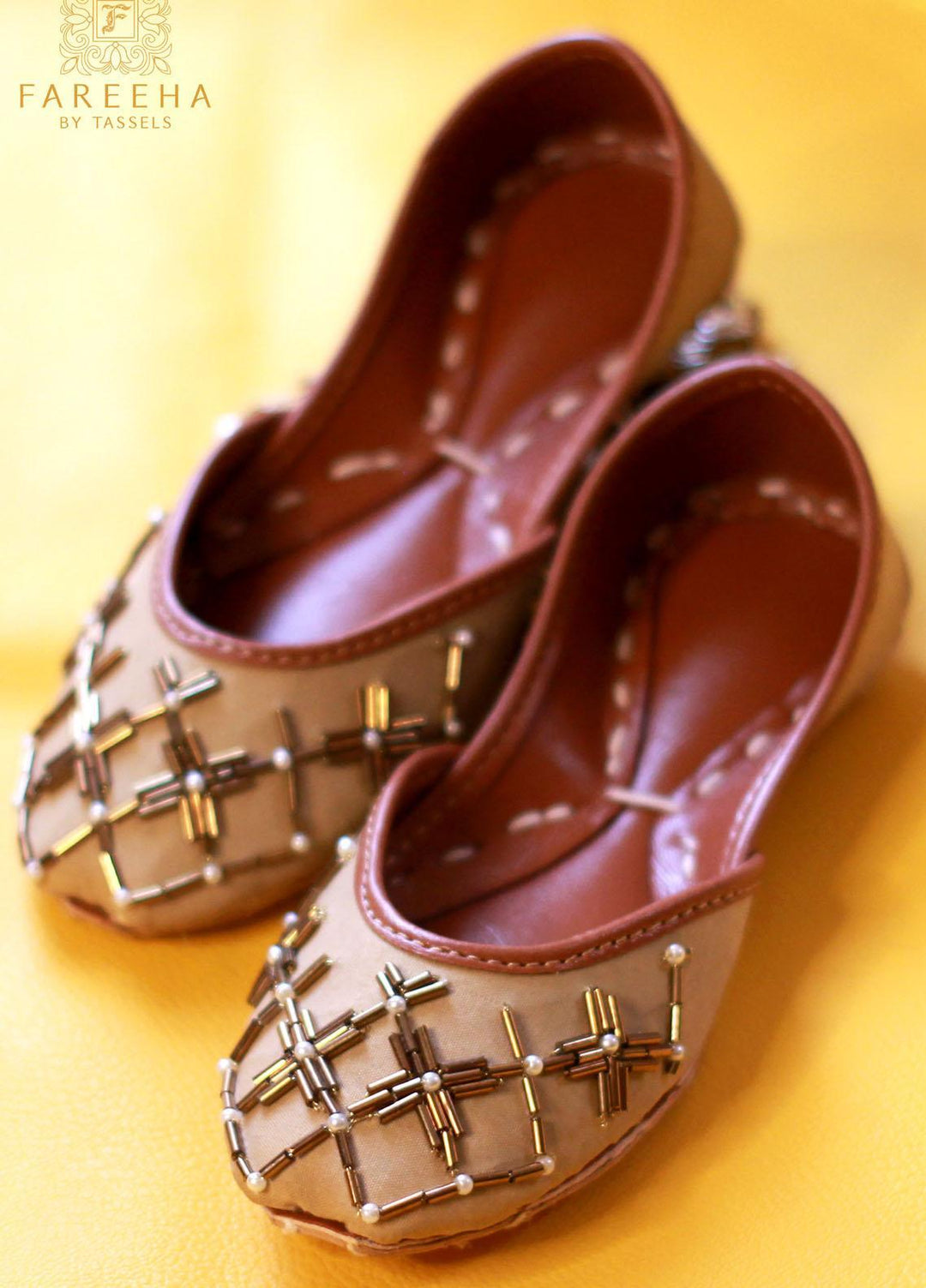 Fareeha by Tassels Casual Style Khussa Snowdrop (Kids)