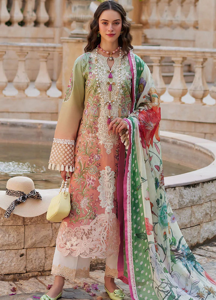 Te Amo by Mushq Embroidered Lawn Suits Unstitched 3 Piece MQ24TA D-13 Venice Verve - Luxury Summer Collection