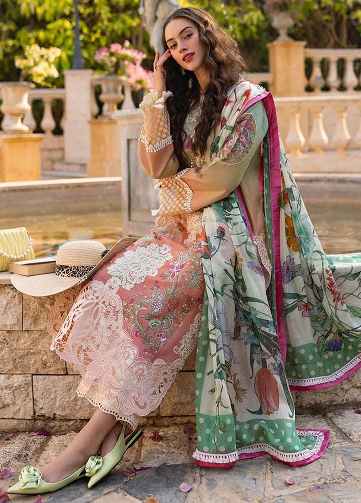 Te Amo by Mushq Embroidered Lawn Suits Unstitched 3 Piece MQ24TA D-13 Venice Verve - Luxury Summer Collection