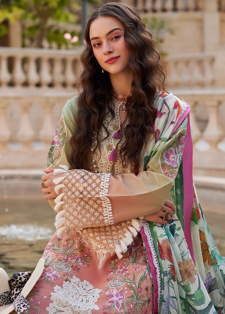 Te Amo by Mushq Embroidered Lawn Suits Unstitched 3 Piece MQ24TA D-13 Venice Verve - Luxury Summer Collection