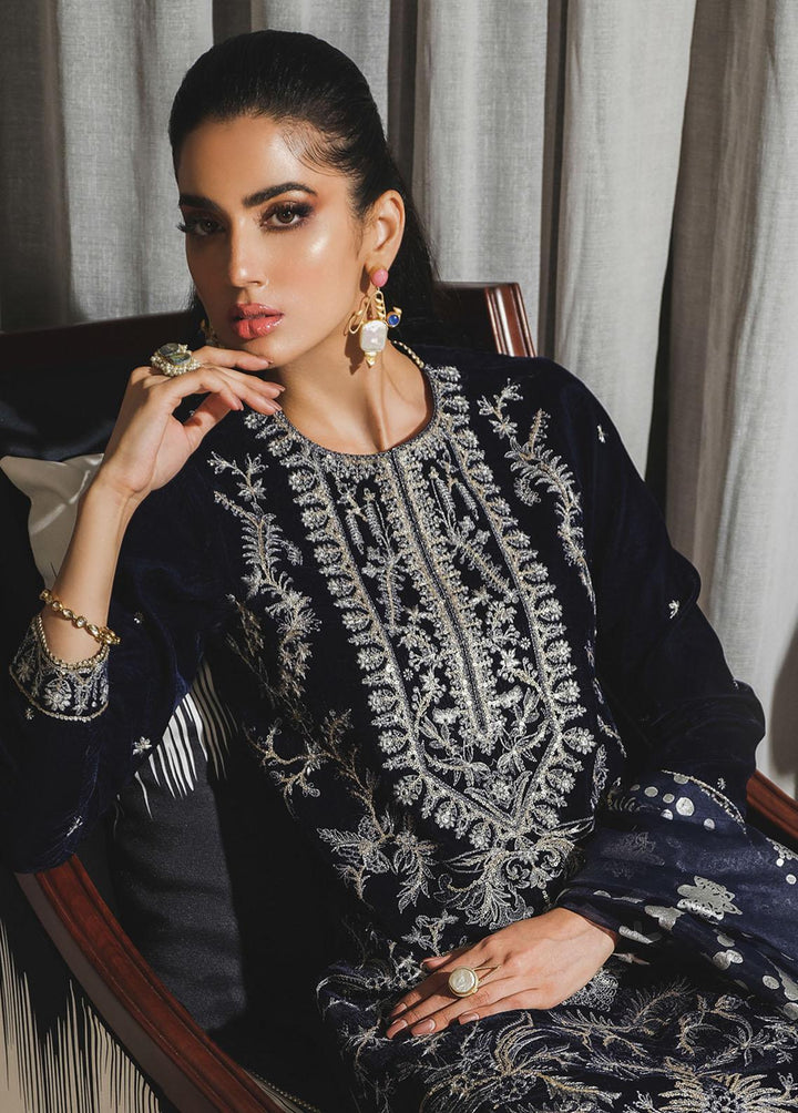 Tehwaar By Rang Rasiya Embroidered Velvet Suits Unstitched 3 Piece RR22T D-01 Fairuzah - Luxury Collection