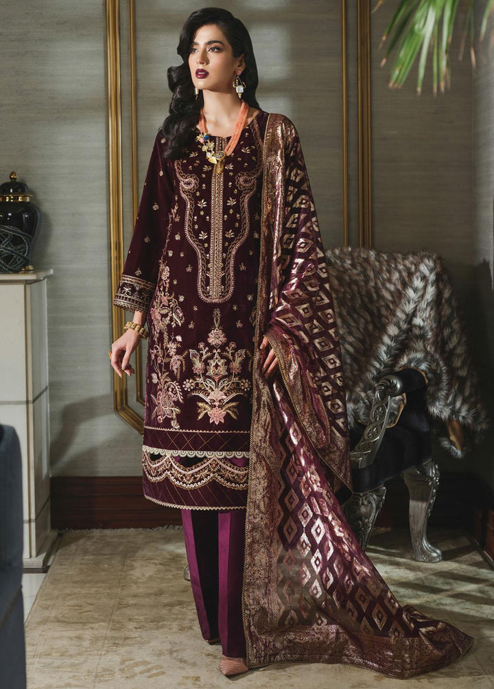 Tehwaar By Rang Rasiya Embroidered Velvet Suits Unstitched 3 Piece RR22T D-04 Meher-un-Nisa - Luxury Collection