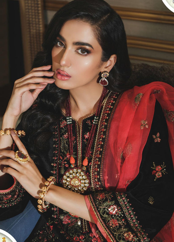 Tehwaar By Rang Rasiya Embroidered Velvet Suits Unstitched 3 Piece RR22T D-06 Gulmeena - Luxury Collection