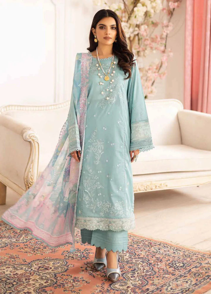 Tehzeeb by Riaz Arts 3 piece Lawn Suit Unstitched RA25TU TL-433 - Summer Collection