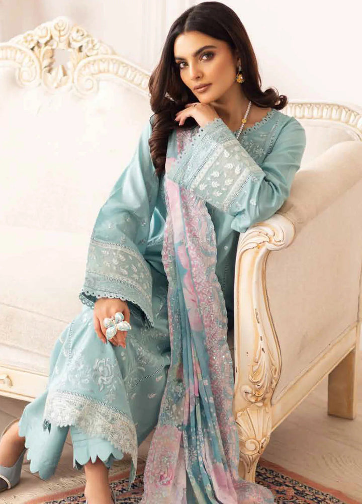Tehzeeb by Riaz Arts 3 piece Lawn Suit Unstitched RA25TU TL-433 - Summer Collection