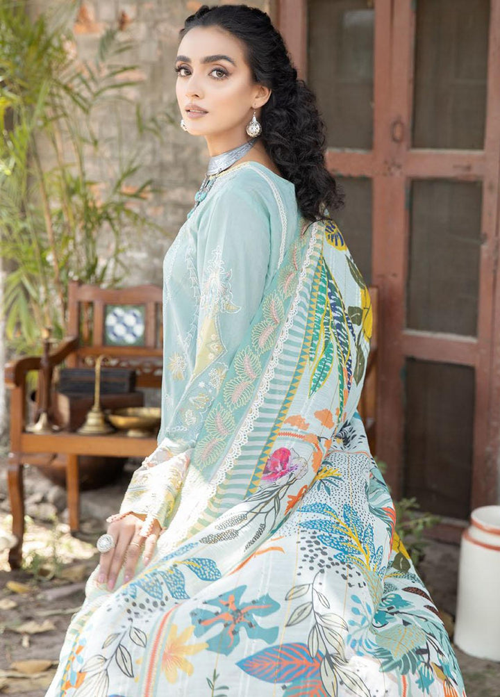 Tehzeeb By Riaz Arts Embroidered Lawn Suits Unstitched 3 Piece RA23T TL-39 - Summer Collection