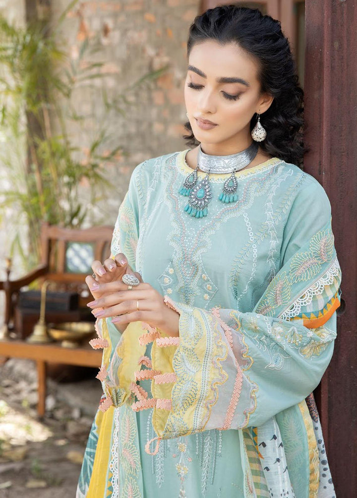 Tehzeeb By Riaz Arts Embroidered Lawn Suits Unstitched 3 Piece RA23T TL-39 - Summer Collection