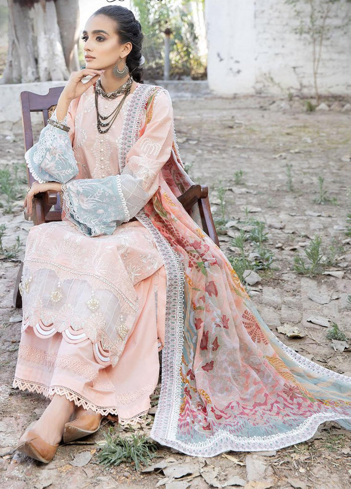 Tehzeeb By Riaz Arts Embroidered Lawn Suits Unstitched 3 Piece RA23T TL-41 - Summer Collection