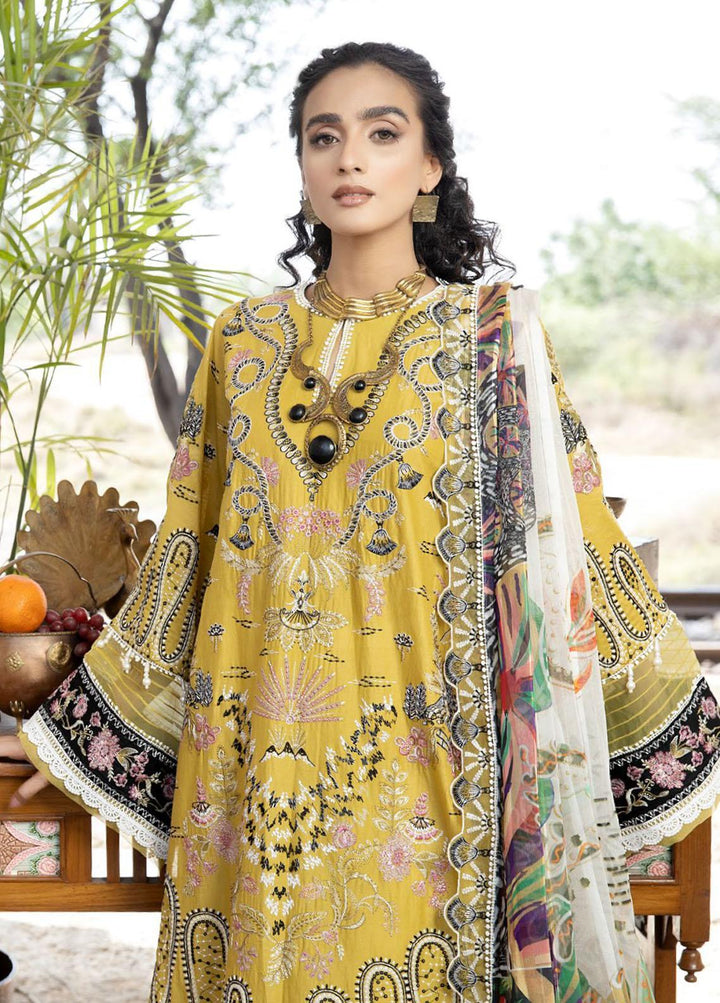 Tehzeeb By Riaz Arts Embroidered Lawn Suits Unstitched 3 Piece RA23T TL-43 - Summer Collection
