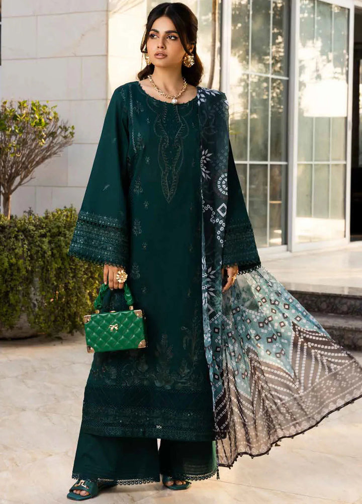 Tehzeeb by Riaz Arts Chikankari Lawn Suits Unstitched 3 Piece RA25TEC TL-443 - Summer Collection