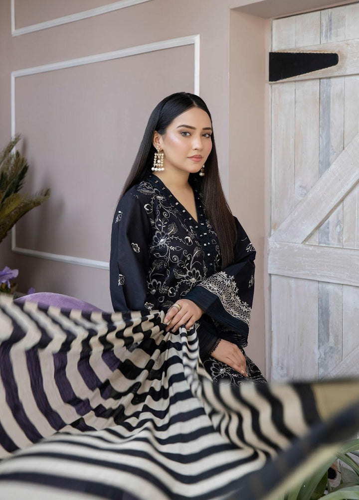 Tehzeeb By Riaz Arts Embroidered Lawn Suits Unstitched 3 Piece RA23-T3 TL-15 - Summer Collection