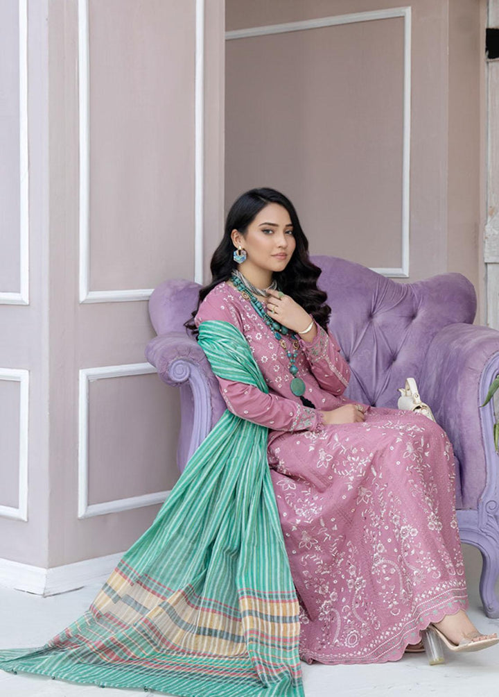 Tehzeeb By Riaz Arts Embroidered Lawn Suits Unstitched 3 Piece RA23-T3 TL-20 - Summer Collection