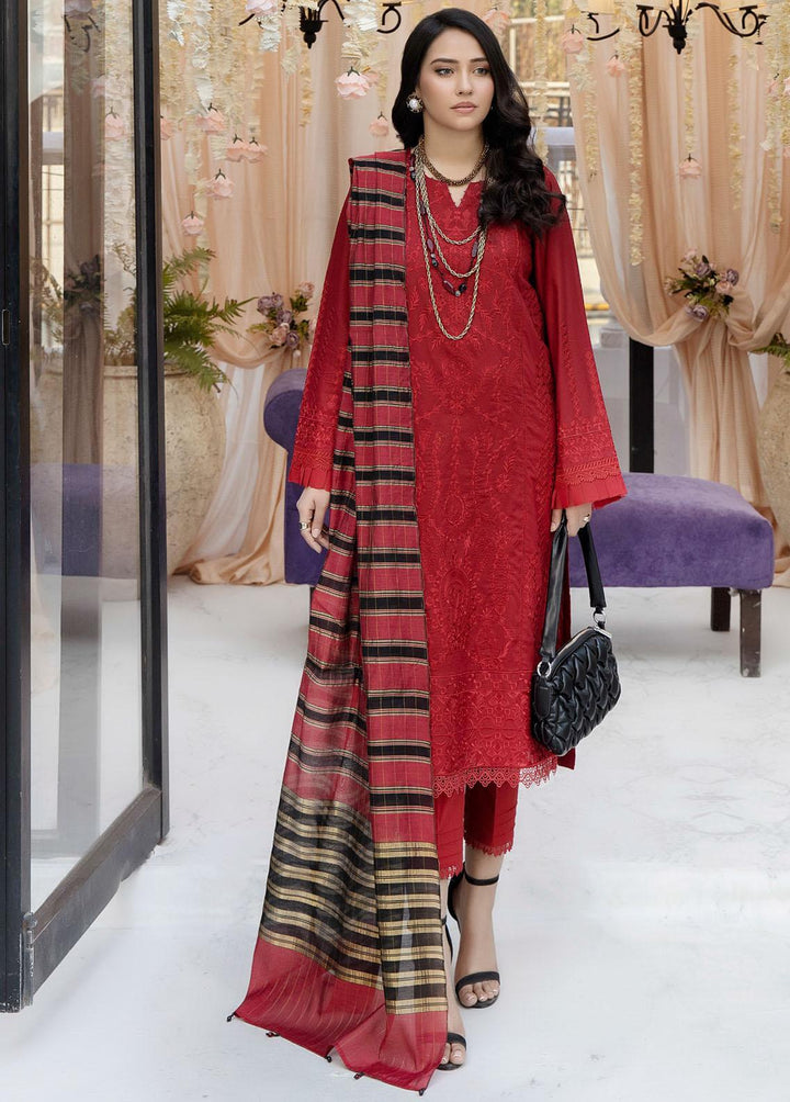 Tehzeeb By Riaz Arts Embroidered Lawn Suits Unstitched 3 Piece RA23-T3 TL-21 - Summer Collection