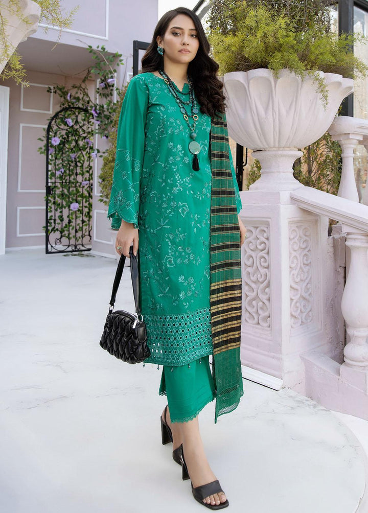 Tehzeeb By Riaz Arts Embroidered Lawn Suits Unstitched 3 Piece RA23-T3 TL-22 - Summer Collection