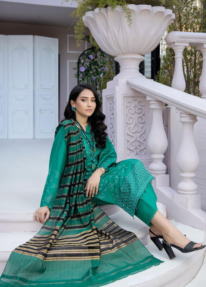 Tehzeeb By Riaz Arts Embroidered Lawn Suits Unstitched 3 Piece RA23-T3 TL-22 - Summer Collection
