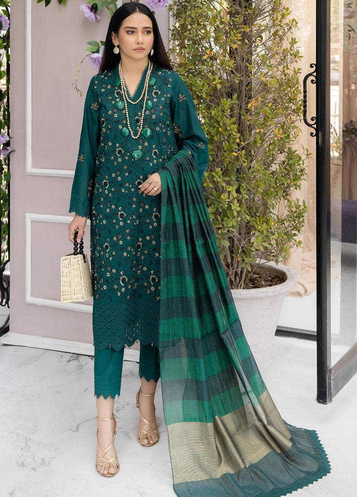 Tehzeeb By Riaz Arts Embroidered Lawn Suits Unstitched 3 Piece RA23-T3 TL-24 - Summer Collection