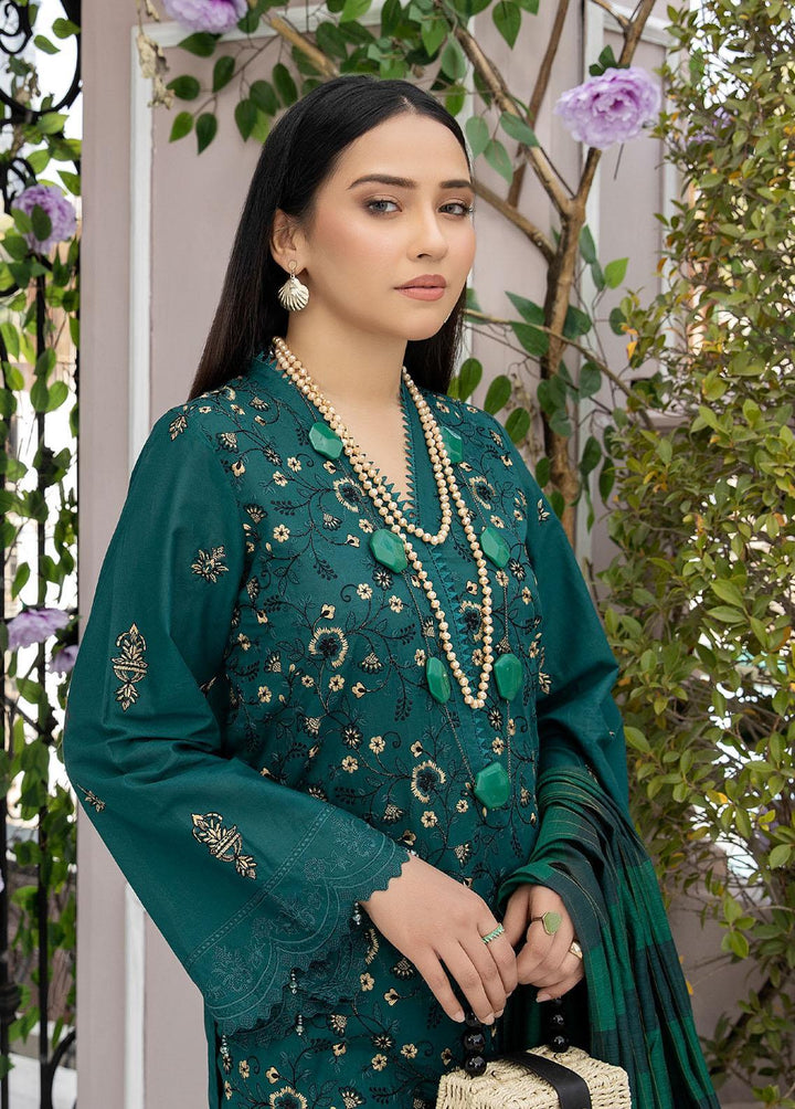 Tehzeeb By Riaz Arts Embroidered Lawn Suits Unstitched 3 Piece RA23-T3 TL-24 - Summer Collection