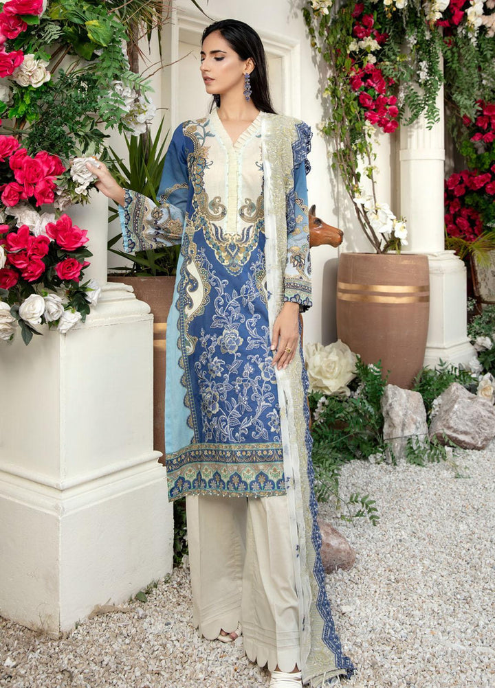 Tehzeeb by Riaz Arts Embroidered Lawn Suits Unstitched 3 Piece RA21TZ TL-28 - Summer Collection