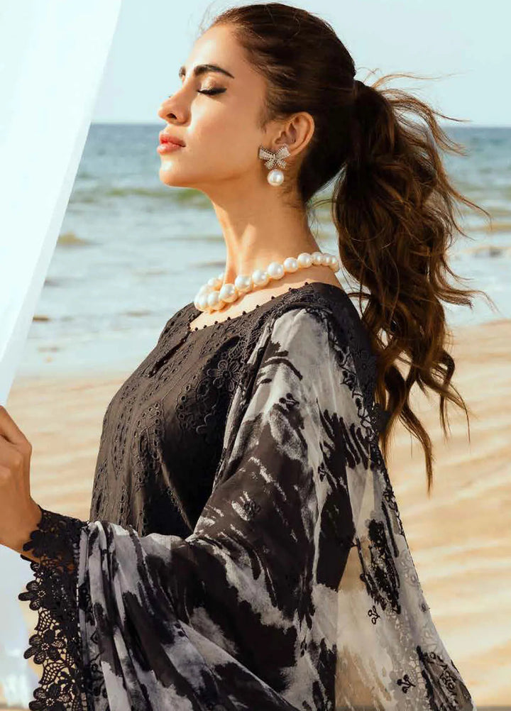 Tehzeeb by Riaz Arts Embroidered Lawn Suit Unstitched 3 Piece RA25TC TL-418 - Summer Collection