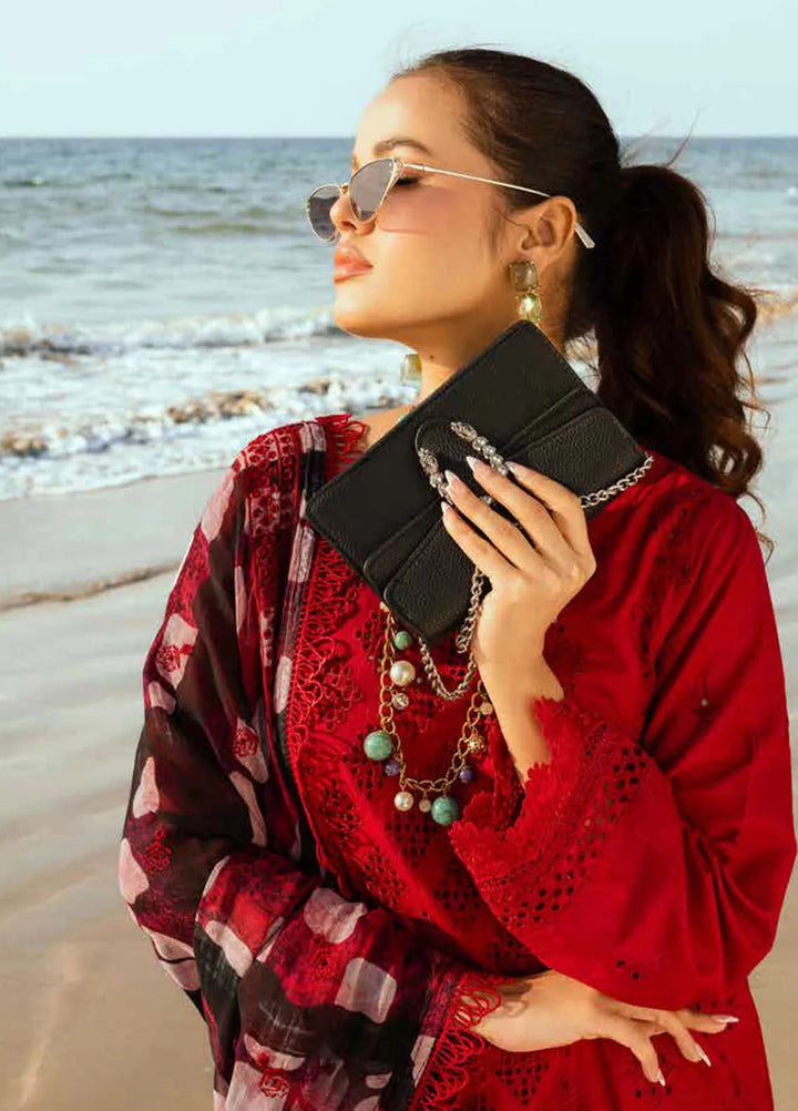 Tehzeeb by Riaz Arts Embroidered Lawn Suit Unstitched 3 Piece RA25TC TL-421 - Summer Collection