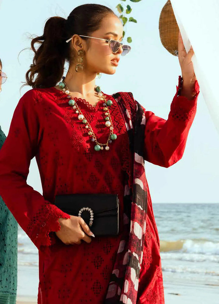 Tehzeeb by Riaz Arts Embroidered Lawn Suit Unstitched 3 Piece RA25TC TL-421 - Summer Collection