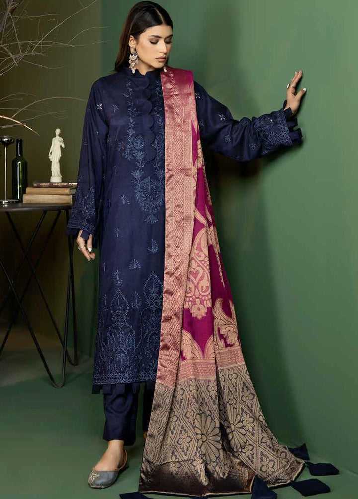 Tehzeeb by Riaz Arts Embroidered Leather Peach Suits Unstitched 3 Piece RA22TB TL-101 - Winter Collection