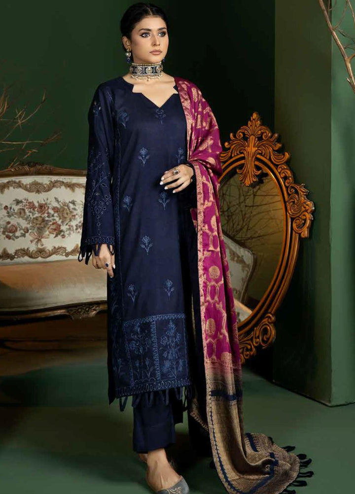 Tehzeeb by Riaz Arts Embroidered Leather Peach Suits Unstitched 3 Piece RA22TB TL-105 - Winter Collection