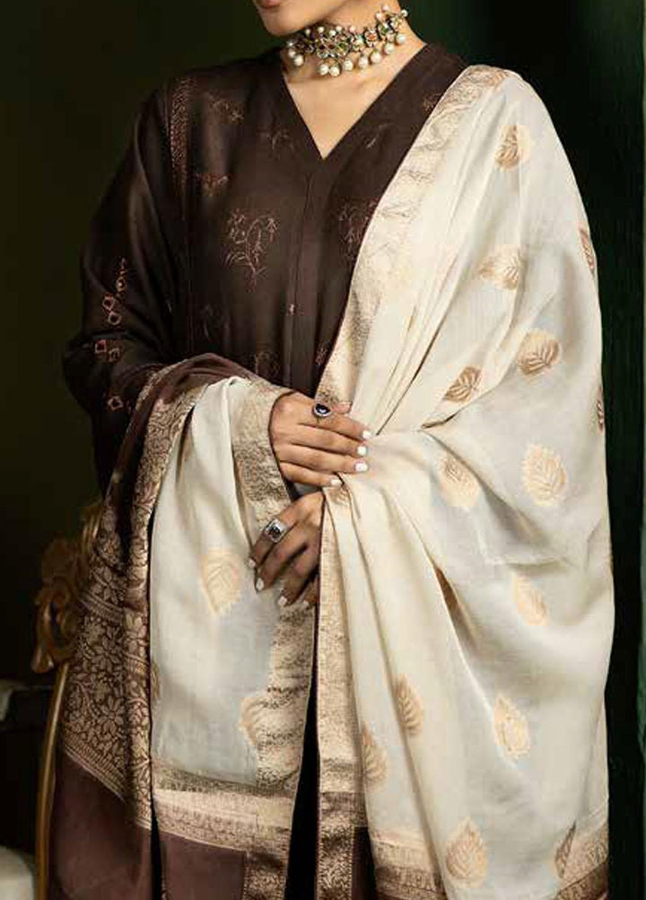 Tehzeeb by Riaz Arts Embroidered Leather Peach Suits Unstitched 3 Piece RA22TB TL-108 - Winter Collection