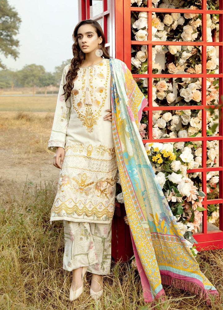 Tehzeeb by Riaz Arts Embroidered Leather Peach Suits Unstitched 3 Piece RA21TL LP-02 - Winter Collection