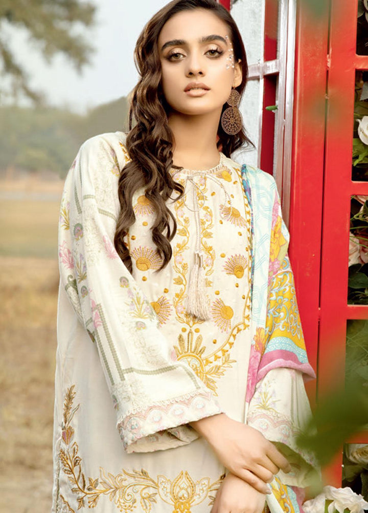 Tehzeeb by Riaz Arts Embroidered Leather Peach Suits Unstitched 3 Piece RA21TL LP-02 - Winter Collection