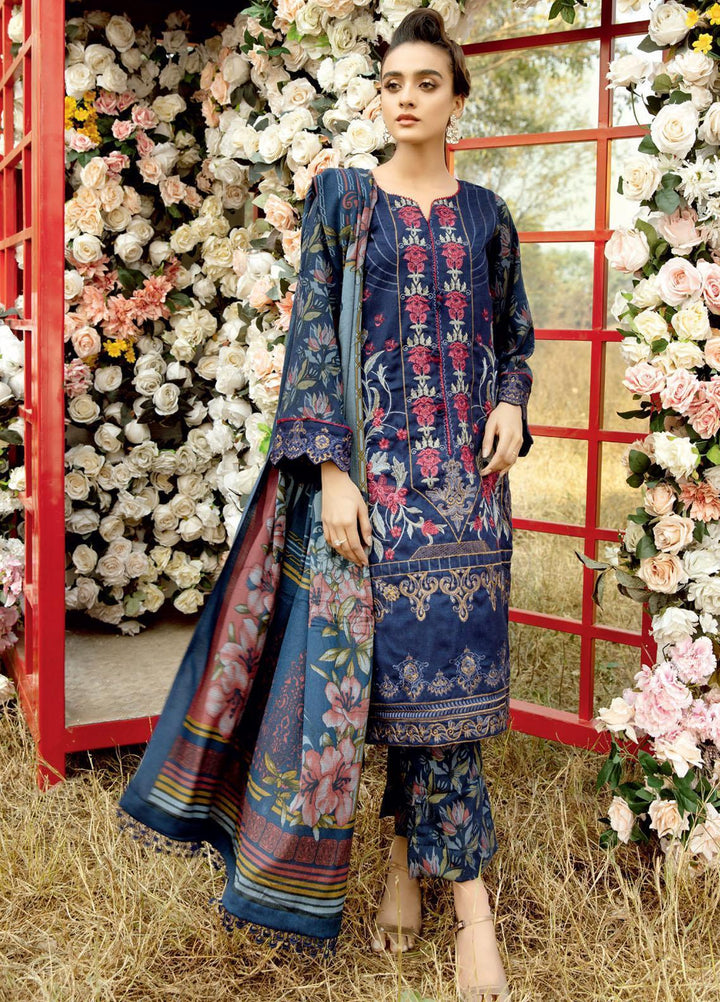 Tehzeeb by Riaz Arts Embroidered Leather Peach Suits Unstitched 3 Piece RA21TL LP-05 - Winter Collection