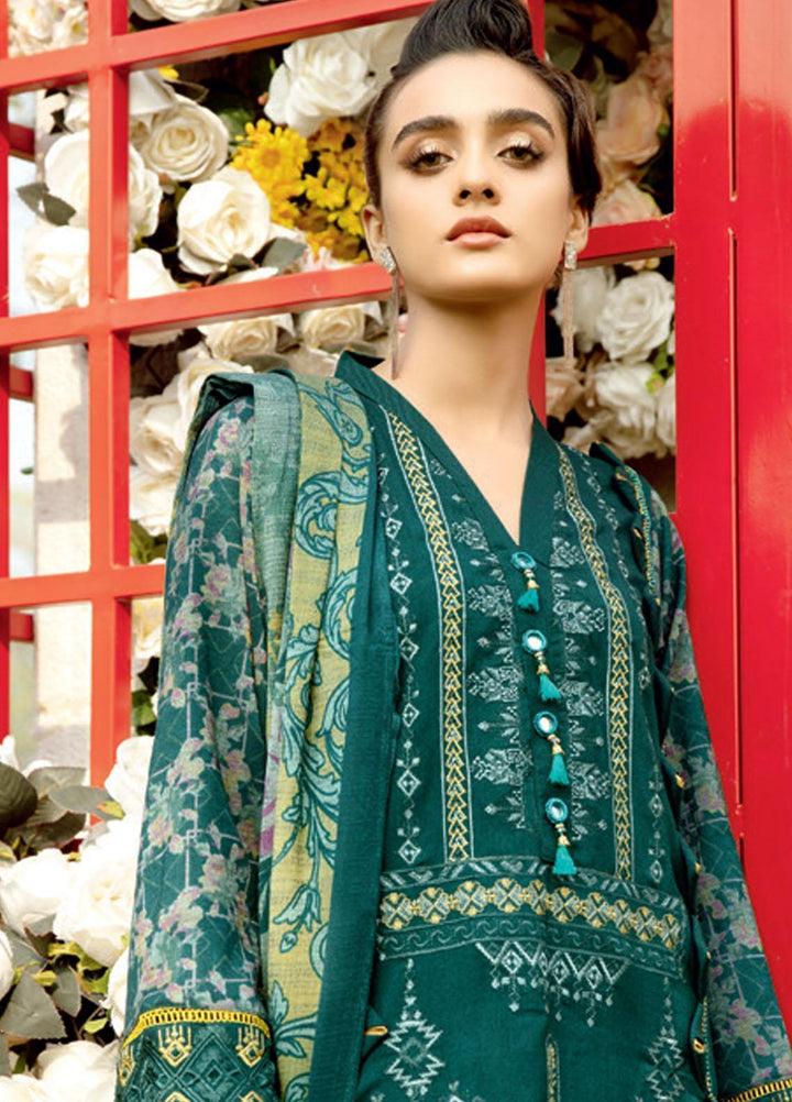 Tehzeeb by Riaz Arts Embroidered Leather Peach Suits Unstitched 3 Piece RA21TL LP-07 - Winter Collection