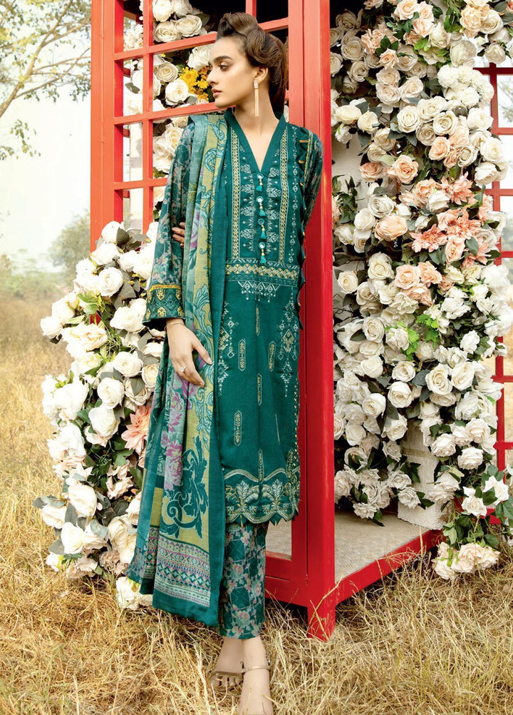 Tehzeeb by Riaz Arts Embroidered Leather Peach Suits Unstitched 3 Piece RA21TL LP-07 - Winter Collection