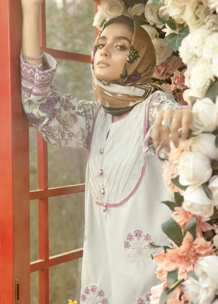 Tehzeeb by Riaz Arts Embroidered Leather Peach Suits Unstitched 3 Piece RA21TL LP-08 - Winter Collection