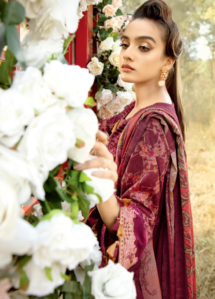 Tehzeeb by Riaz Arts Embroidered Leather Peach Suits Unstitched 3 Piece RA21TL LP-09 - Winter Collection