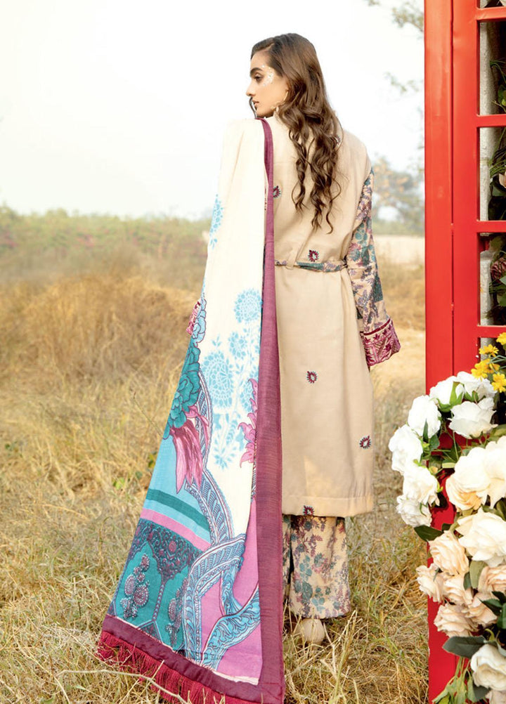 Tehzeeb by Riaz Arts Embroidered Leather Peach Suits Unstitched 3 Piece RA21TL LP-10 - Winter Collection