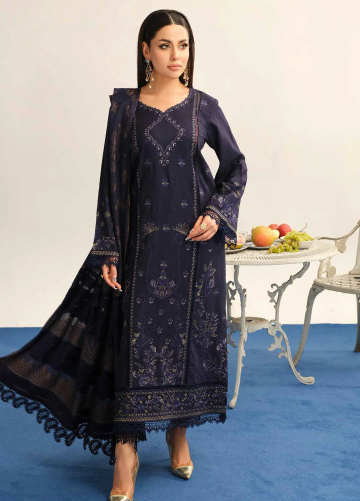 Tehzeeb By Riaz Arts Embroidered Leather Peach Suit Unstitched 3 Piece RA24EW TL-329 - Winter Collection