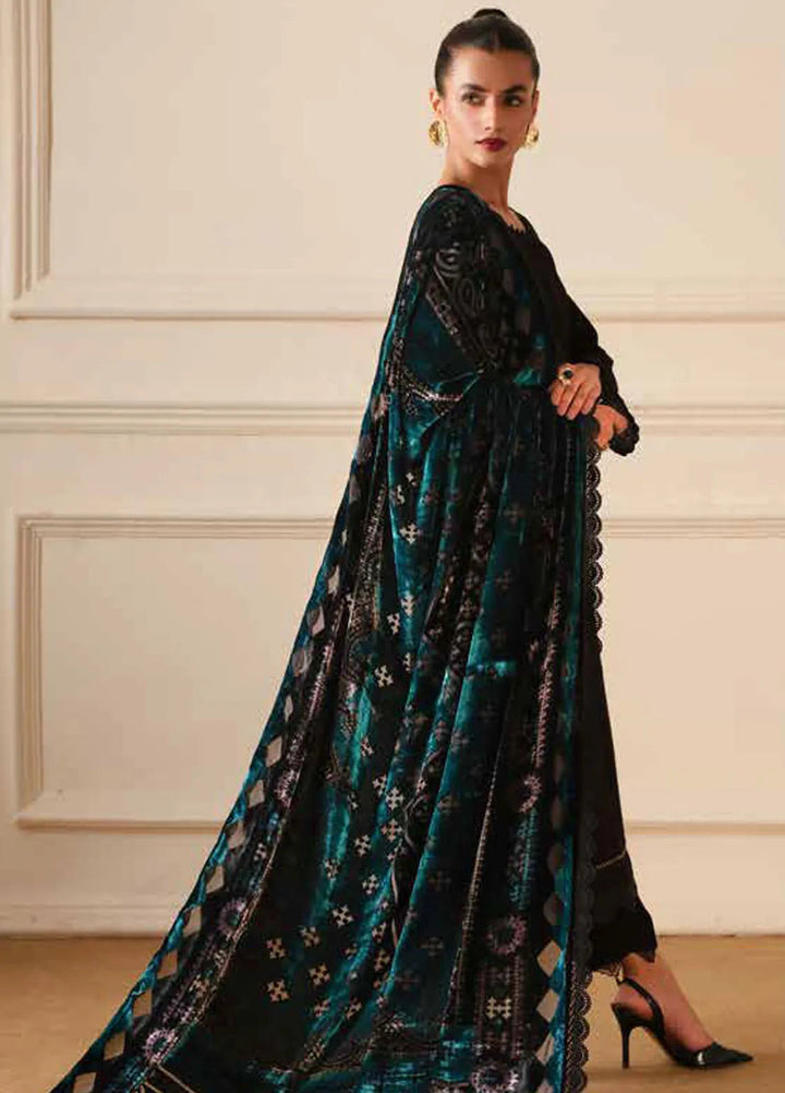 Tehzeeb By Riaz Arts Embroidered Leather Peach Suit Unstitched 3 Piece RA24TE TL-304 - Winter Collection