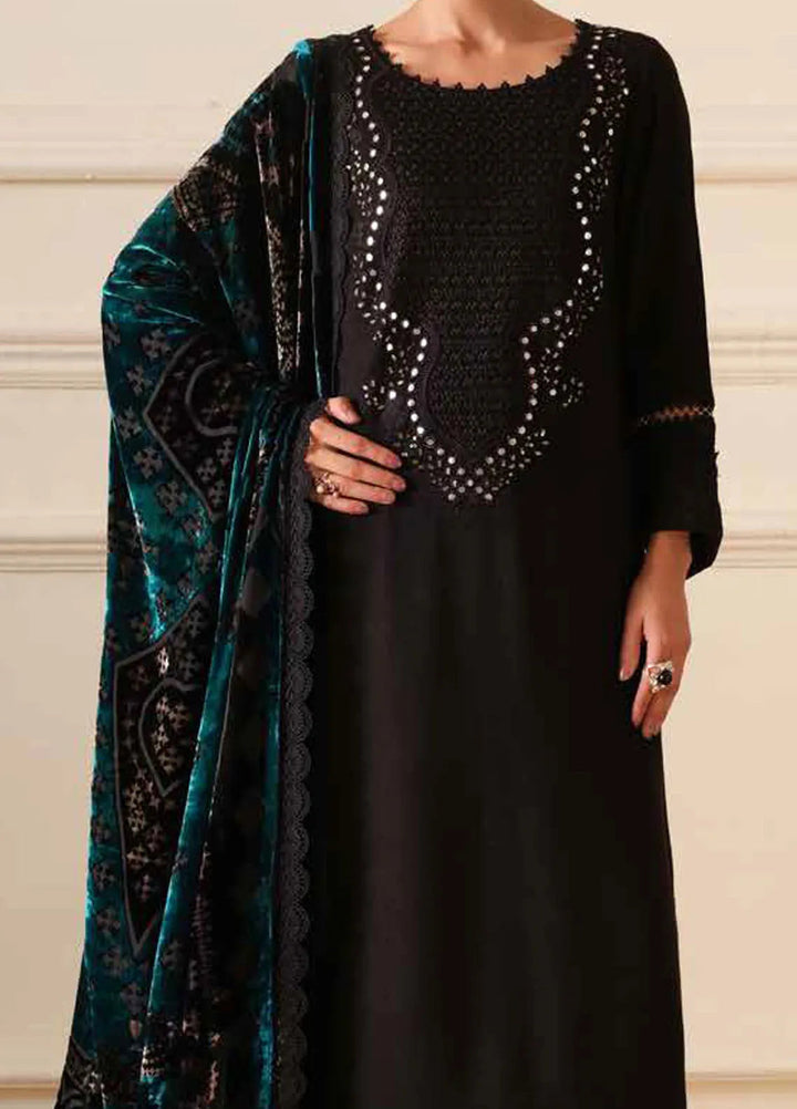 Tehzeeb By Riaz Arts Embroidered Leather Peach Suit Unstitched 3 Piece RA24TE TL-304 - Winter Collection