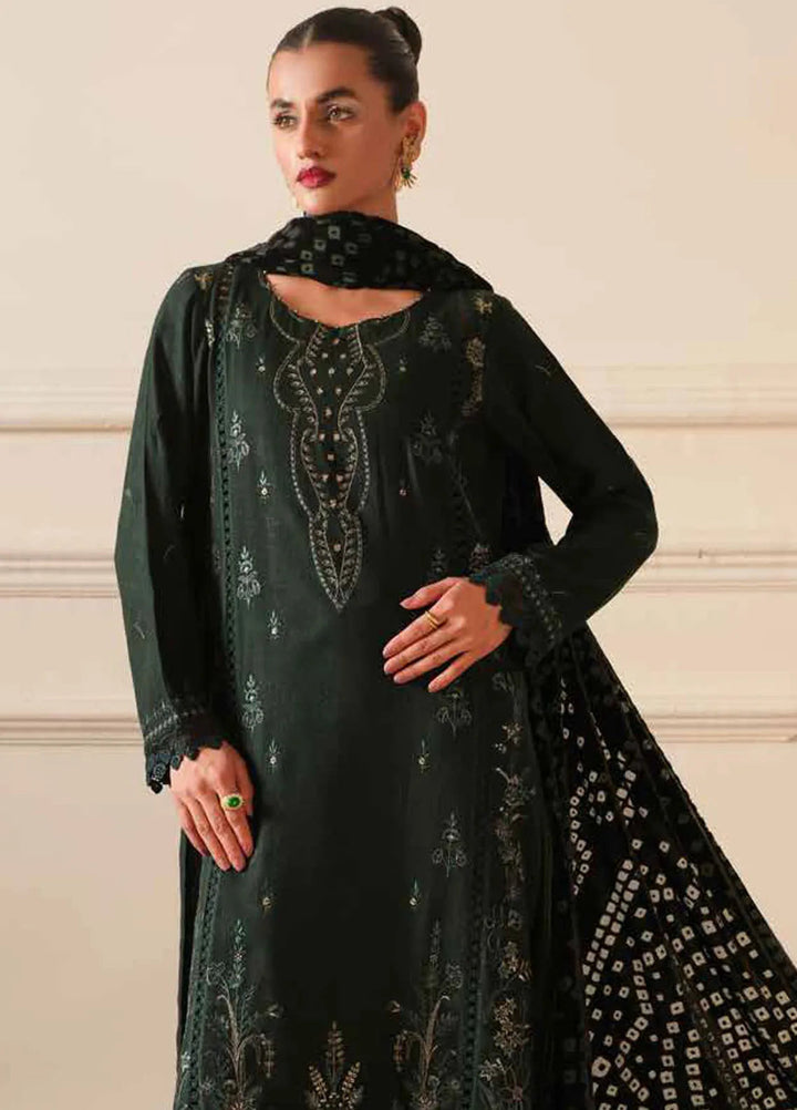 Tehzeeb By Riaz Arts Embroidered Leather Peach Suit Unstitched 3 Piece RA24TE TL-307 - Winter Collection