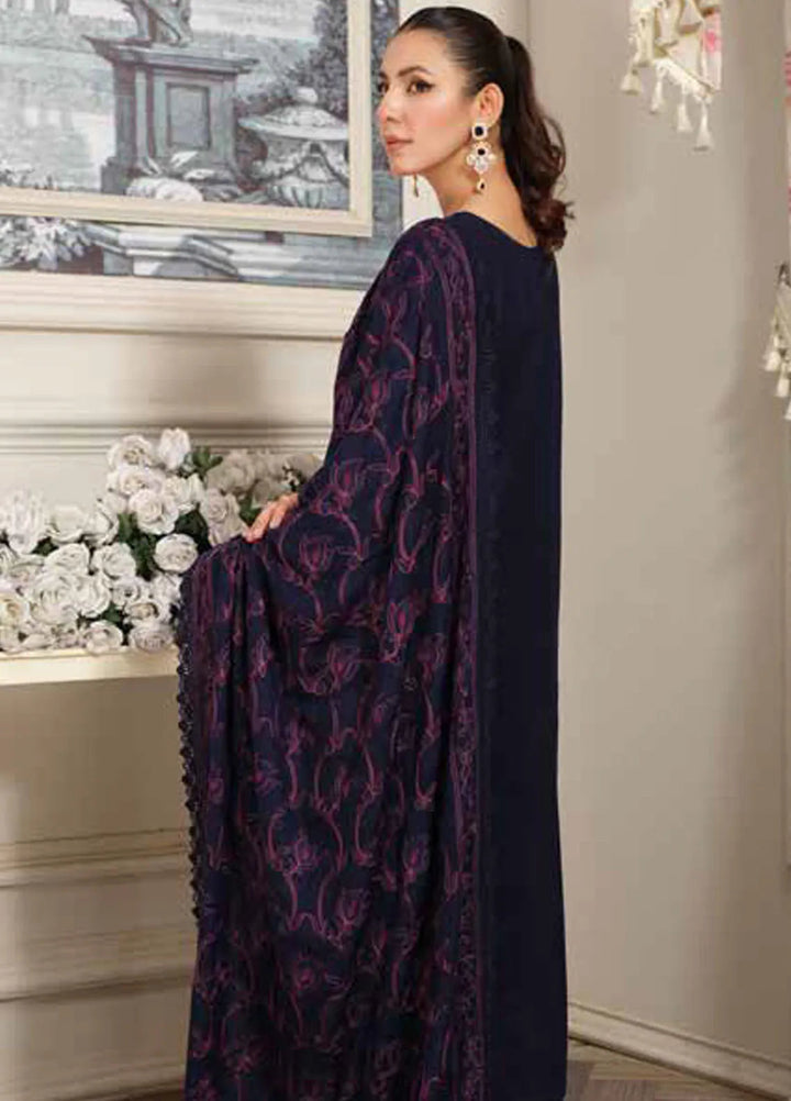 Tehzeeb by Riaz Arts Embroidered Leather Peach Suit Unstitched 3 Piece RA24TLW TL-299 - Winter Collection