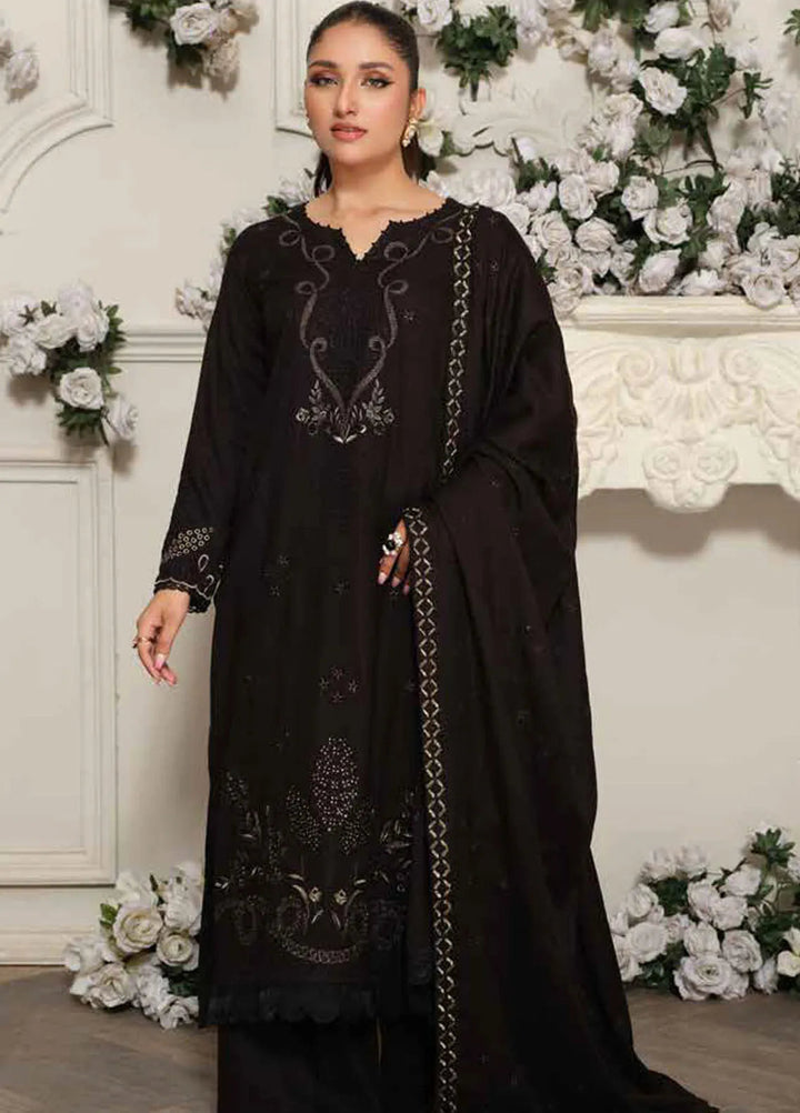 Tehzeeb by Riaz Arts Embroidered Leather Peach Suit Unstitched 3 Piece RA24TLW TL-301 - Winter Collection