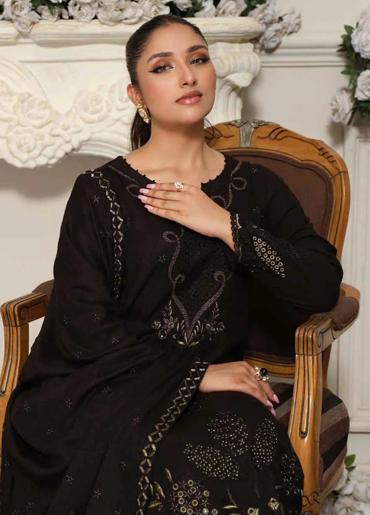 Tehzeeb by Riaz Arts Embroidered Leather Peach Suit Unstitched 3 Piece RA24TLW TL-301 - Winter Collection